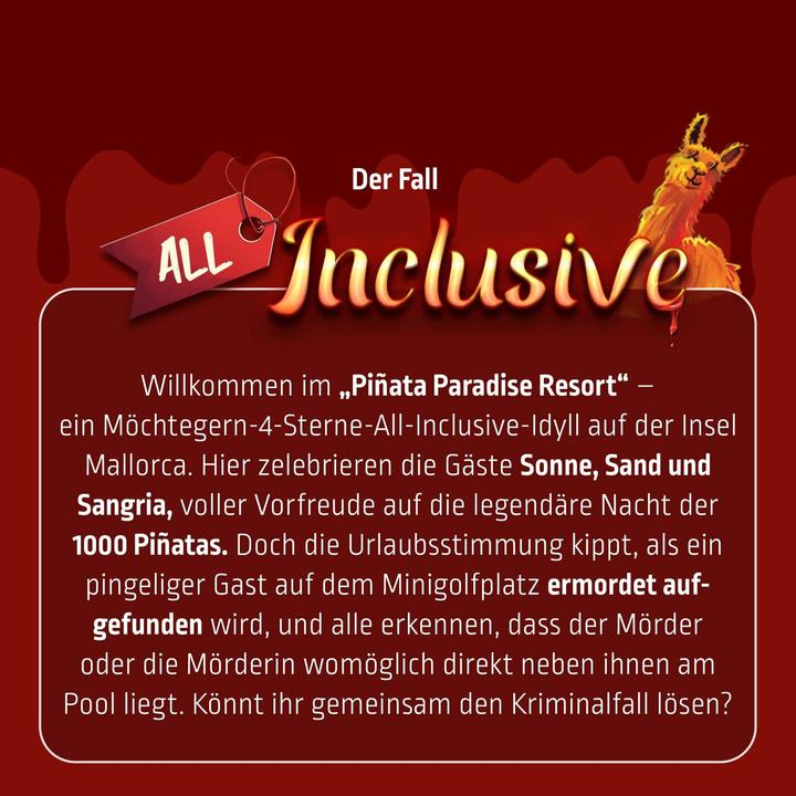 Produktbild Mord bei Tisch All-Inclusive - Krimidinner (Deutsch, 4 - 6 Spieler)