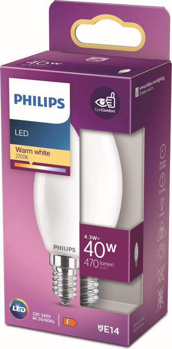Produktbild Philips Lampe (E14, 4.30 W, 470 lm, 1 x, F)