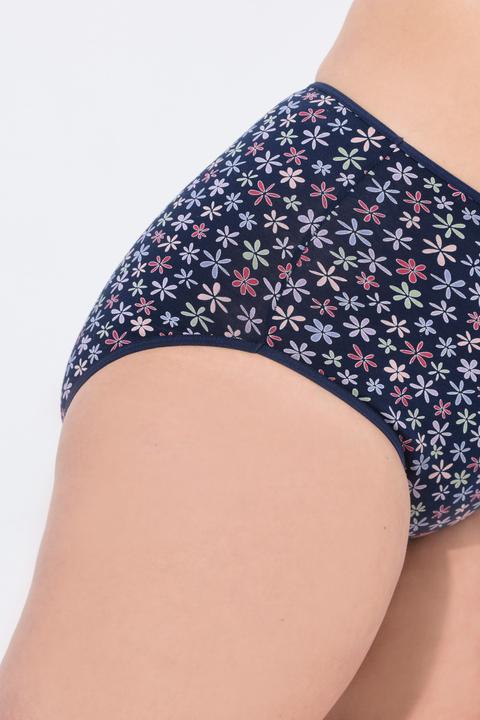 Immagine prodotto Ulla Popken Maxi slip in confezione da cinque con fiori/tinta unita (50, 52)