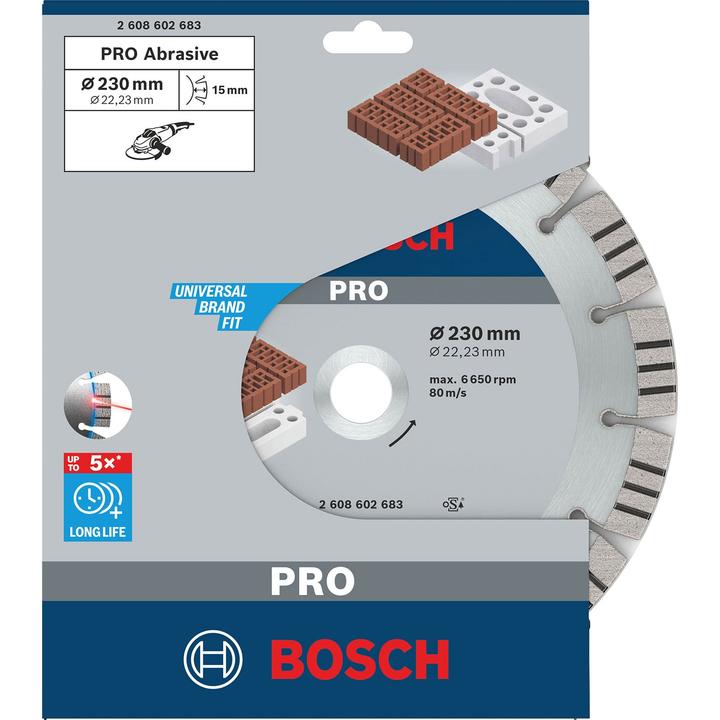 Actual product image Bosch Professional Zubehör PRO Abrasive diamond cutting disc, 230 x 22.23 mm