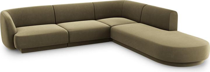 Image du produit Micadoni Bouclé Canapé D'Angle Droit, "Miley", 6 Places, 255x248x70Fabriqué en Europe (Canapé d'angle)