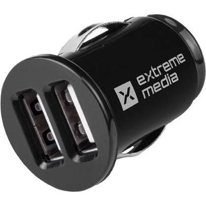 Genesis NUC-0564 Caricatore da auto 12V/24 V 2x USB 5V/2A Nero, Adattatore per auto