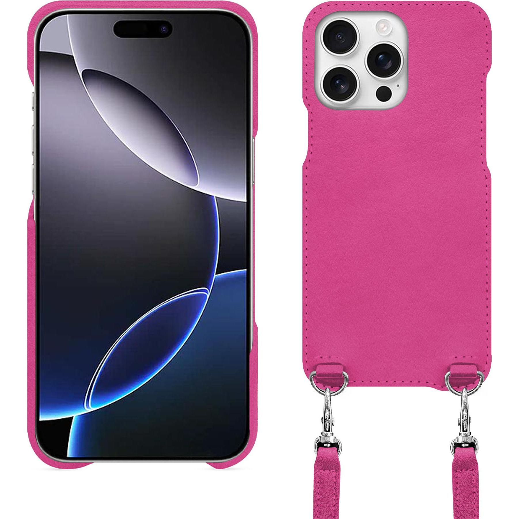 Thumbnail - Noreve Schutzhülle mit Schulterriemen Apple iPhone 16 Pro Max (Apple iPhone 16 Pro Max), Smartphone Hülle, Rosa