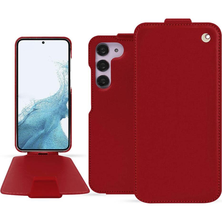 Thumbnail - Noreve Lederschutzhülle vertikal (Samsung Galaxy S23), Smartphone Hülle, Rot