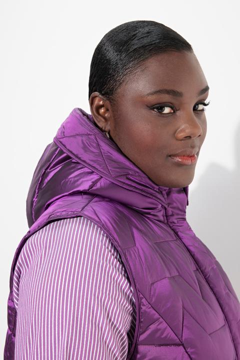 Image du produit Ulla Popken Gilet matelassé sans manches, aspect duvet, matière recyclée, col rond (42, 44)