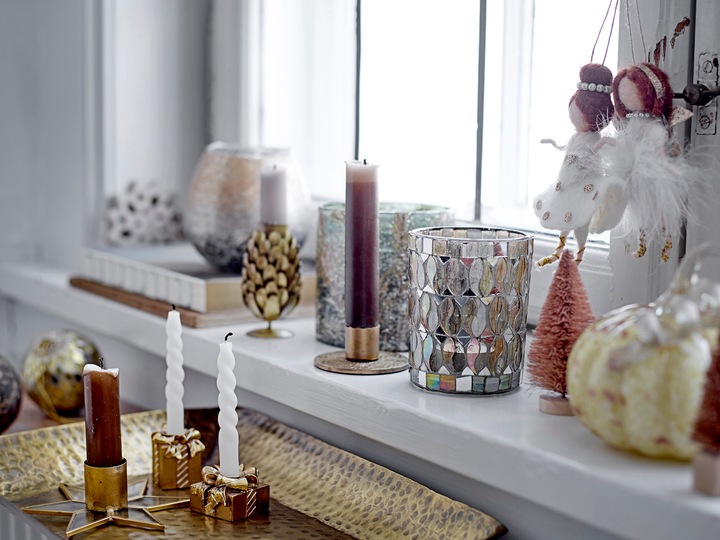 Actual product image Bloomingville Iselinn Votive, Gold, Glass (1 x, Ø 10 x 10 cm)