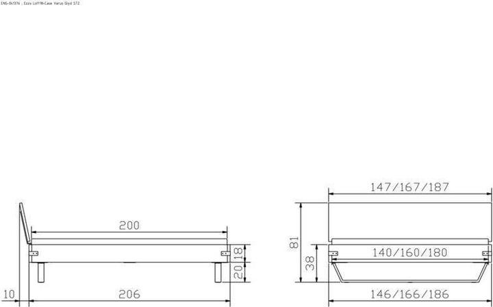 Actual product image Hasena Ezzo 20 (180 x 200 cm)