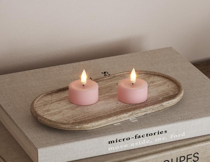 Image du produit Deluxe Homeart Bougie chauffe-plat LED Rose clair (2 x)