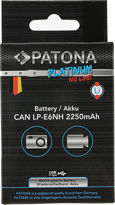 Actual product image Patona Platinum LP-E6NH (Rechargeable battery)