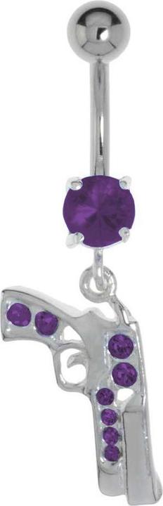 Produktbild Bijouteria Bauchpiercing (Chirurgenstahl 316L, Kristall, Silber 925)