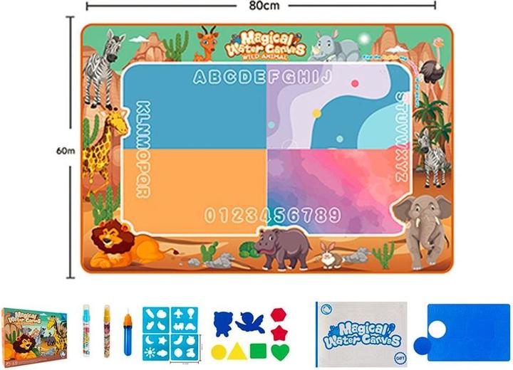 MADE Mata do kolorowania wodnym pisakiem - Safari