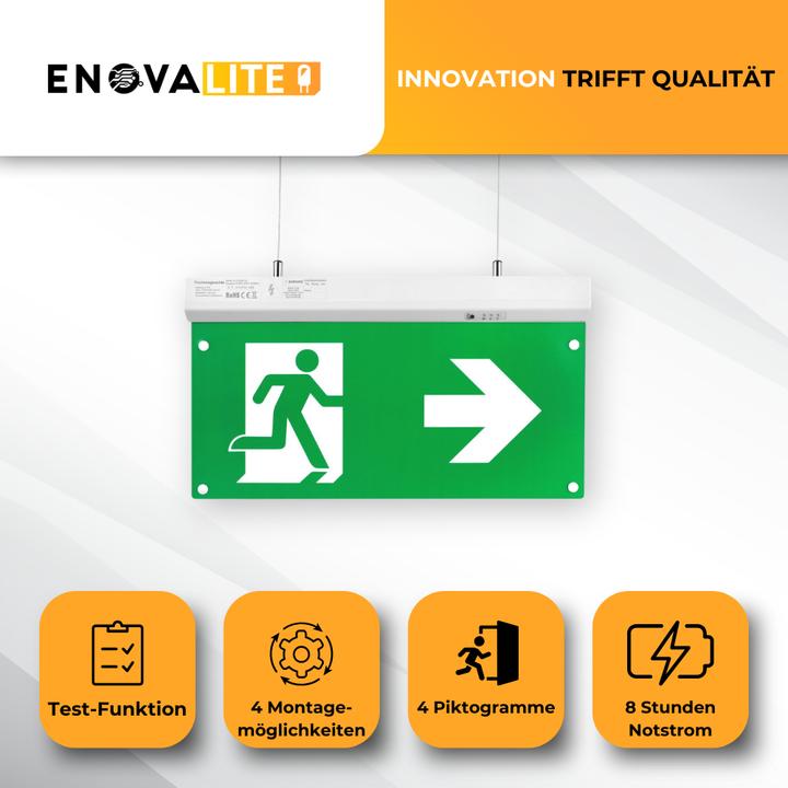 Produktbild Enovalite LED-Fluchtwegleuchte 4in1, 8 h Notlicht