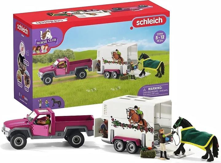 Image du produit Schleich Pick-up avec remorque à chevaux