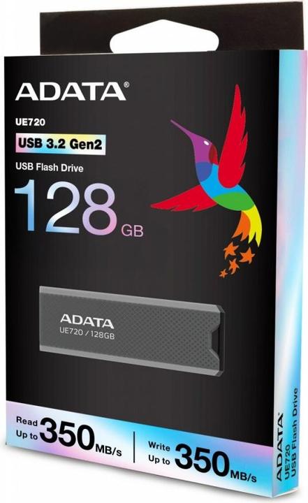 Actual product image Adata USB 128GB UE720 3.2 Gen2 Grey (128 GB, USB-A, USB-C)