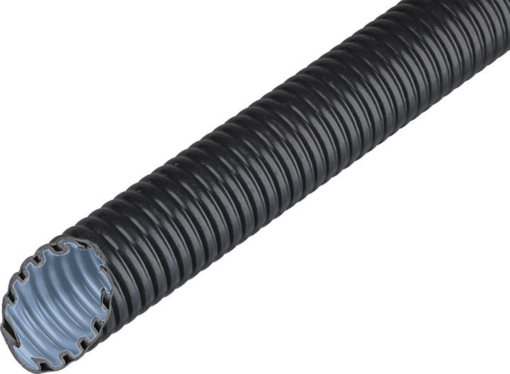 Actual product image Fränkische Rohrwerke Corrugated plastic pipe FFKuS-ES-F-UV, AÃ˜ x IÃ˜ 40.0 x 30.5 mm, black (3.05 cm)