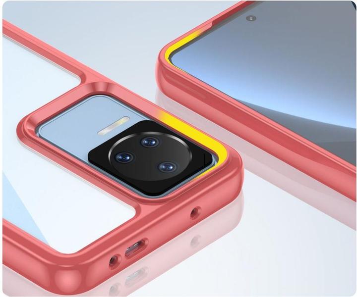 Actual product image Hurtel Outer Space Case Xiaomi Poco F4 5G cover with a flexible frame red (Xiaomi Poco M4 5G)