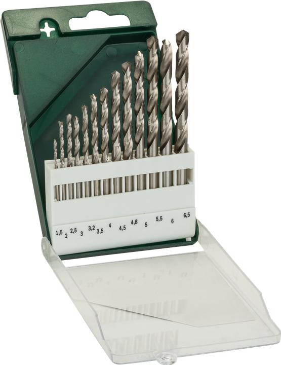 Bosch Professional Zubehör 13tlg. Metallbohrer-Set HSS-G, DIN 338 (1.5 mm, 2 mm, 2.5 mm, 3 mm, 3.5 mm, 4 mm, 4.5 mm, 5 mm, 5.5 mm, 6 mm, 6.5 mm)