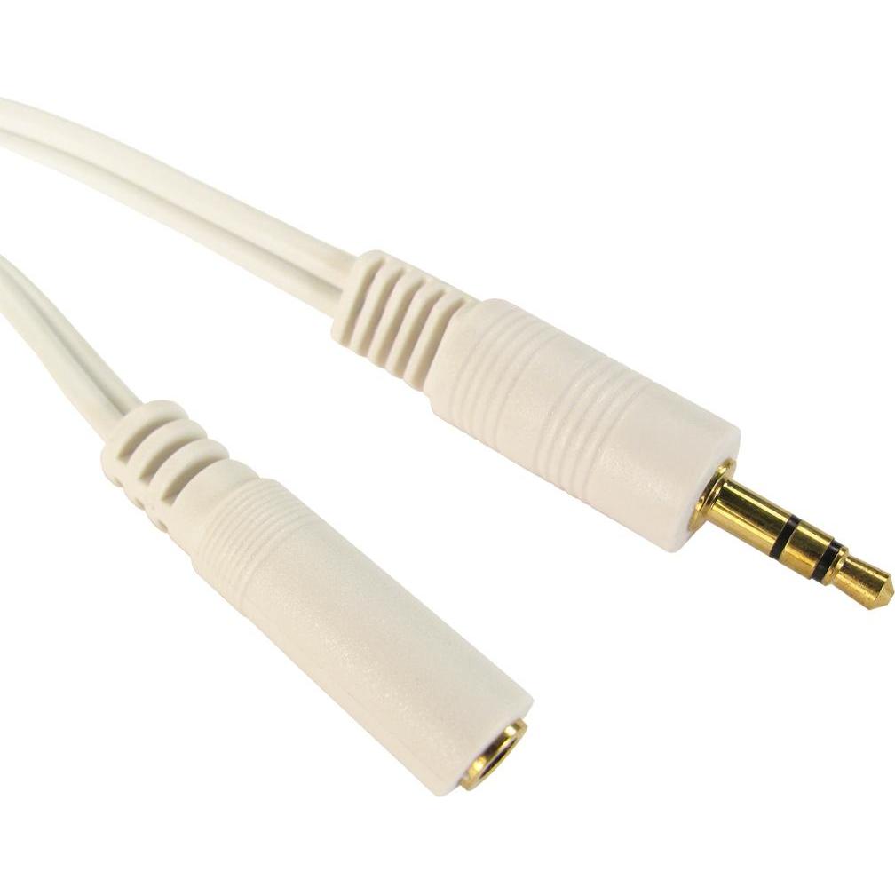 Cables Direct CDL 3m 3.5mm Stereo Ext - White (3 m), Audio Kabel