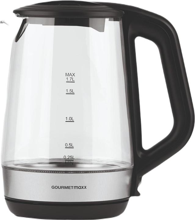 Immagine prodotto Gourmetmaxx Bollitore da 1,7 l, nero/trasparente (1.70 l)