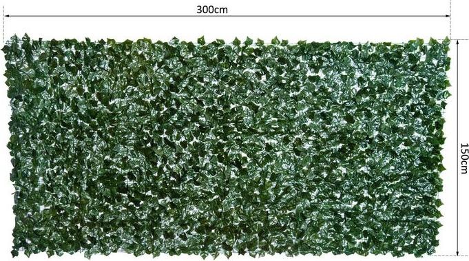 Produktbild Outsunny Sichtschutz Künstliche Hecke Wanddekoration (300 cm)
