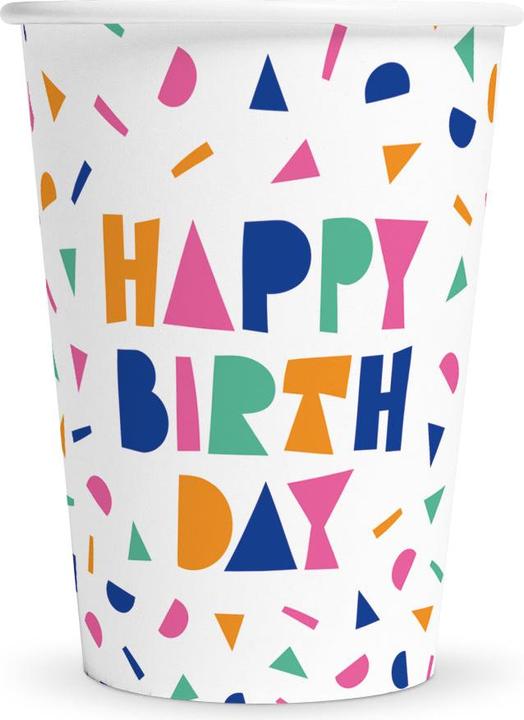 Produktbild Globos Europe Partybecher Happy Birthday (8x)