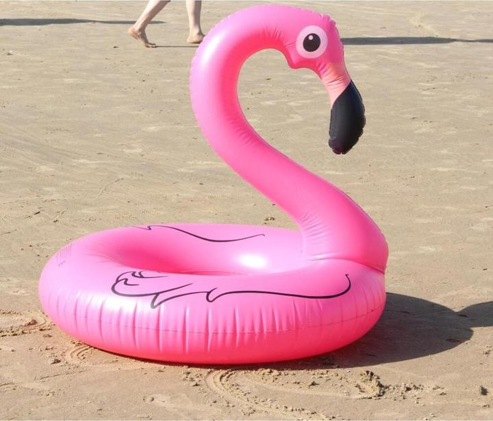 Actual product image Cover-Discount Floating Flamingo Lounge Inflatable Air Mattress (120cm)