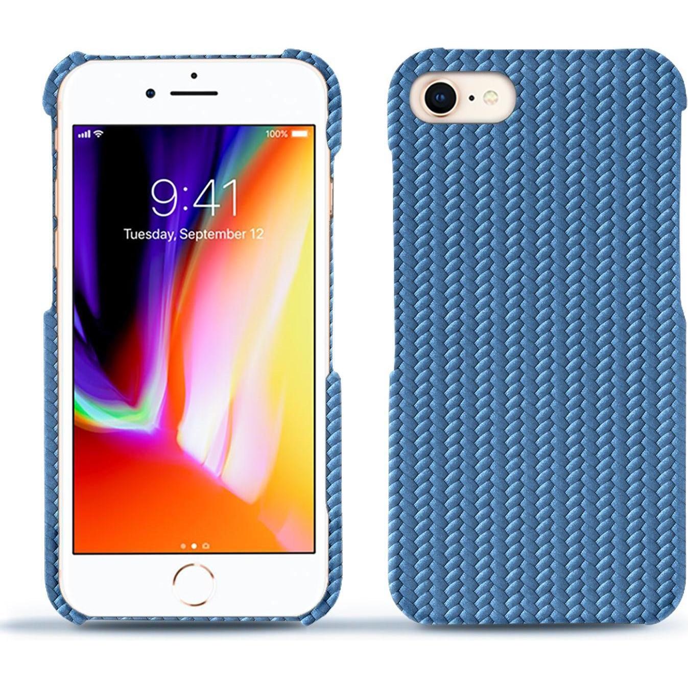 Noreve Lederschutzhülle (Apple iPhone 8), Smartphone Hülle, Blau