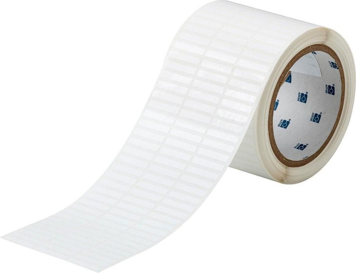 Actual product image Brady THT-41-423-10, polyester, white, 25.40 x 4.75 mm, permanent, 3-lane (10000 units)