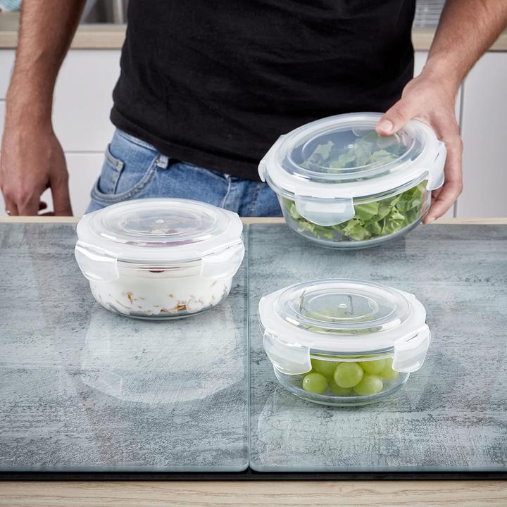 Actual product image Grizzly Glas-Frischhaltedosen Set (3 Stück) (1.97 l)