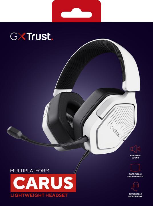 Productafbeelding Trust Gxt492w Carus Headset Wit (Bedraad)