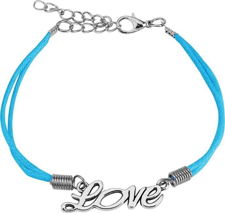 Image du produit Star Piercing Bracelet en similicuir bleu Love (sans laiton, Similicuir)