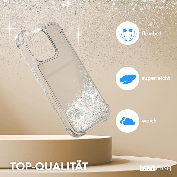 Actual product image EAZY CASE Liquid Glittery Hülle für iPhone 16 Pro (Apple iPhone 16 Pro)