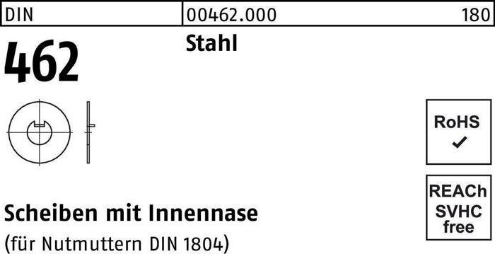 Actual product image Washer DIN 462 w.inner nose 20 Steel