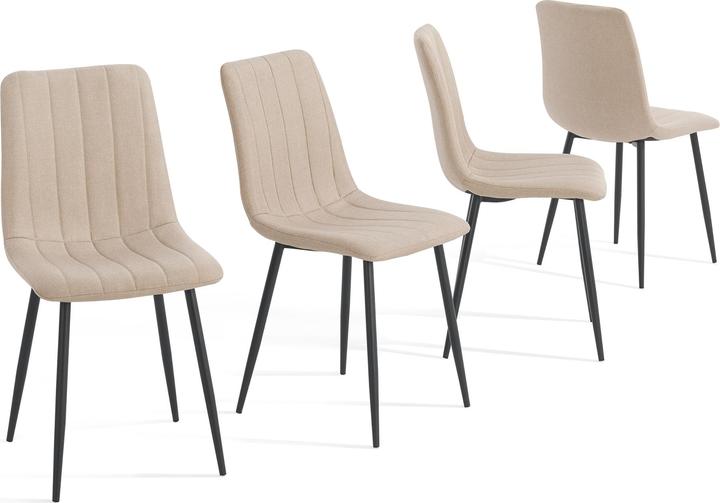 Actual product image En.Casa Essgruppe Fitjar 5-teilig Betonoptik / Hellbraun