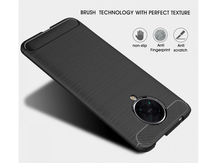 Produktbild Screenguard Xiaomi Poco F2 Pro Hülle Carbon Brushed Soft TPU (Xiaomi Poco F2 Pro)