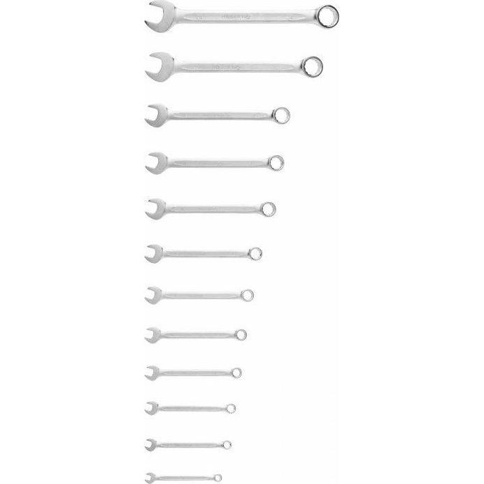 GCS, Chiave inglese, HOGERT ZESTAW KLUCZY PŁASKO-OCZKOWYCH 12szt. /6-24mm/ (10 mm, 11 mm, 12 mm, 13 mm, 14 mm, 15 mm, 16 mm, 17 mm, 18 mm, 19 mm, 20 m