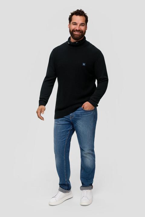 Produktbild s.Oliver Strickpullover Strickpullover mit Jersey-Ärmeln (3XL)