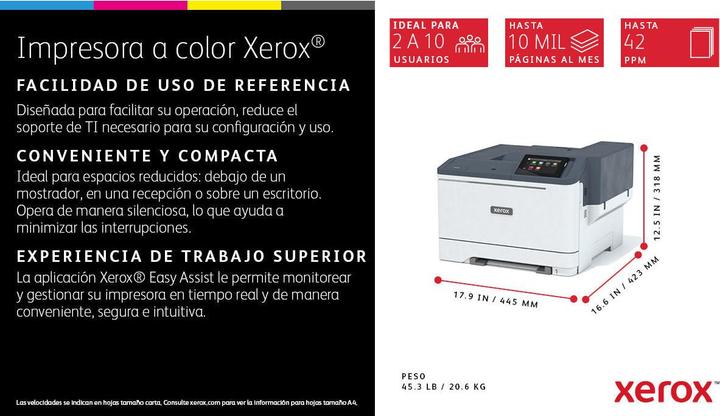 Actual product image Xerox C410 A4 40ppm Duplex Printer PS3 P (Laser, Colour)