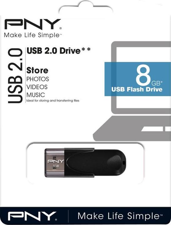 Actual product image PNY Attaché 4 (8 GB, USB-A, USB 2.0)