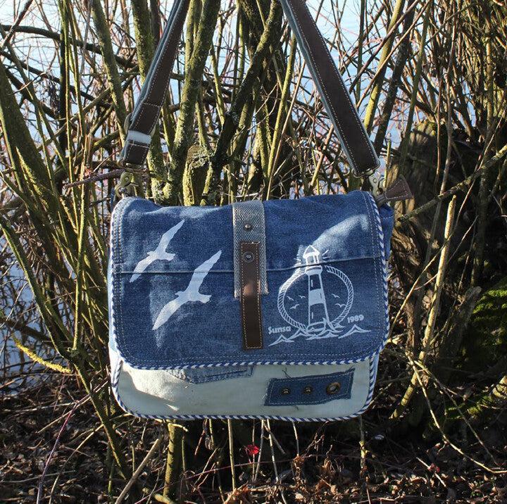 Produktbild Sunsa Jeanstasche Schultertasche Handtasche Schule Upcycling No.54