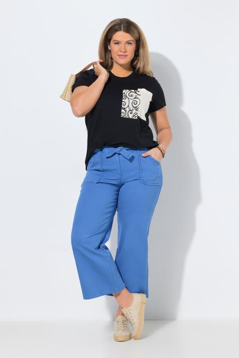 Produktbild Ulla Popken Jeans-Culotte, weites Bein, Elastikbund (60)