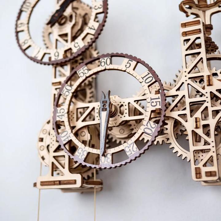 Actual product image WoodenCity Steampunk Wall Clock - 3D Wooden Kit