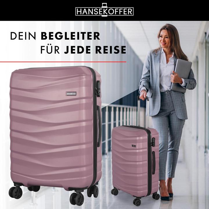Actual product image Hansekoffer Hartschalenkoffer mit Rollen und Zahlenschloss (70 l)