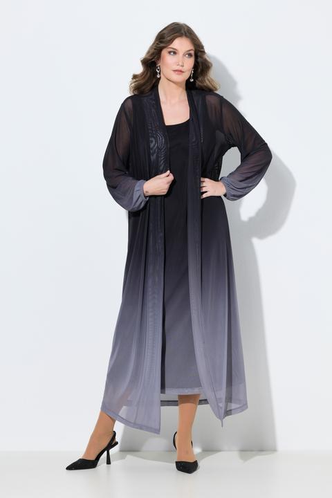 Actual product image Miamoda Straight cut color gradient mesh jacket (56)