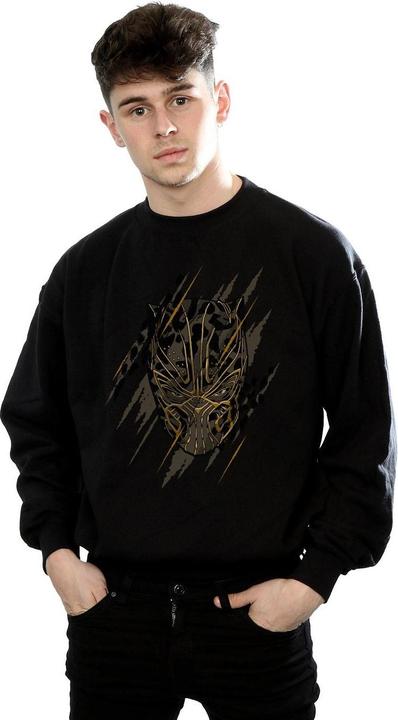 Produktbild Schwarzer Panther Gold Kopf Baumwolle Sweatshirt (M)
