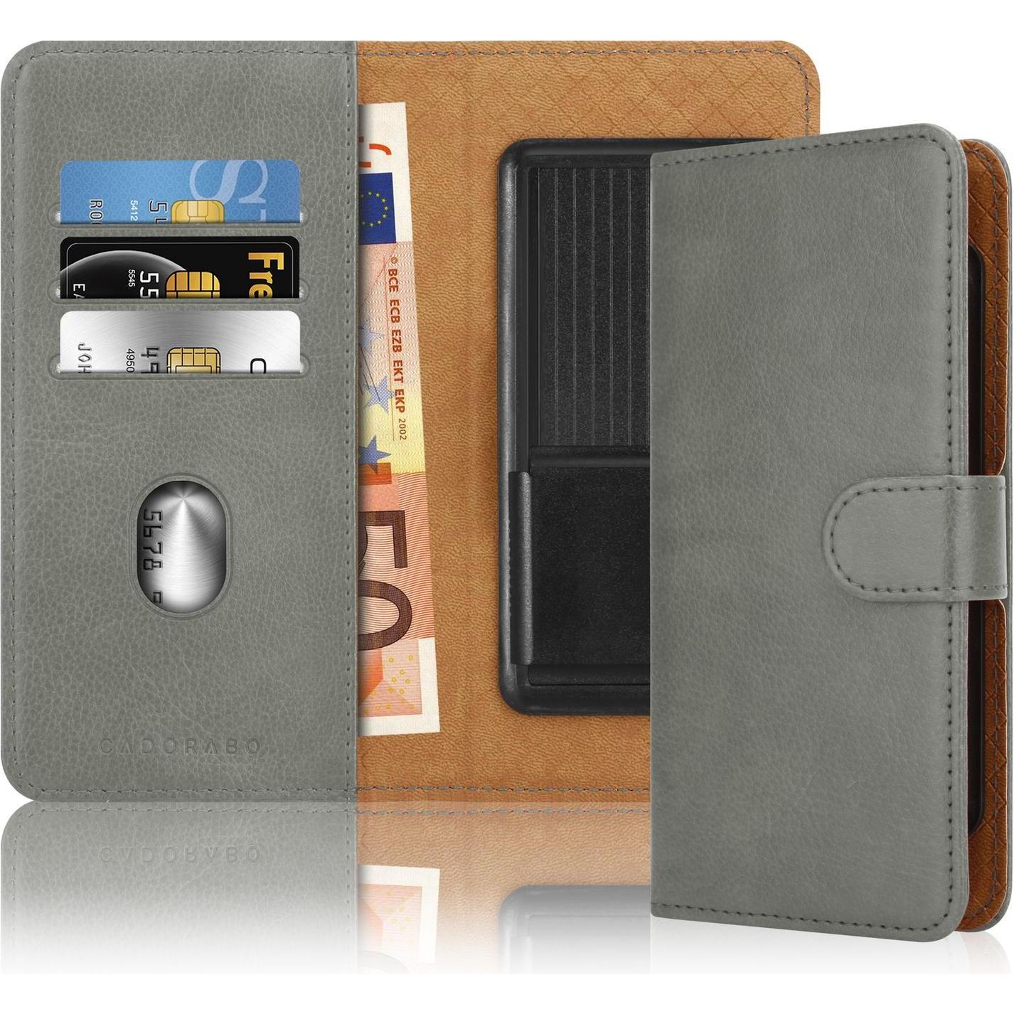 Cadorabo Hülle für WIKO HIGHWAY SIGNS Book Case Style (Wiko Highway Signs), Smartphone Hülle, Grau