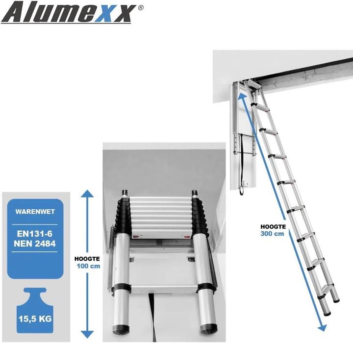 Produktbild Telesteps Dachbodenleiter Loft Line Mini (Teleskopleiter, 245 cm)