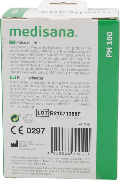 Actual product image Medisana Pm 100