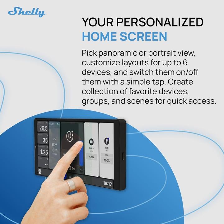 Actual product image Shelly Wall Display X2 Black + Blu H&T Black