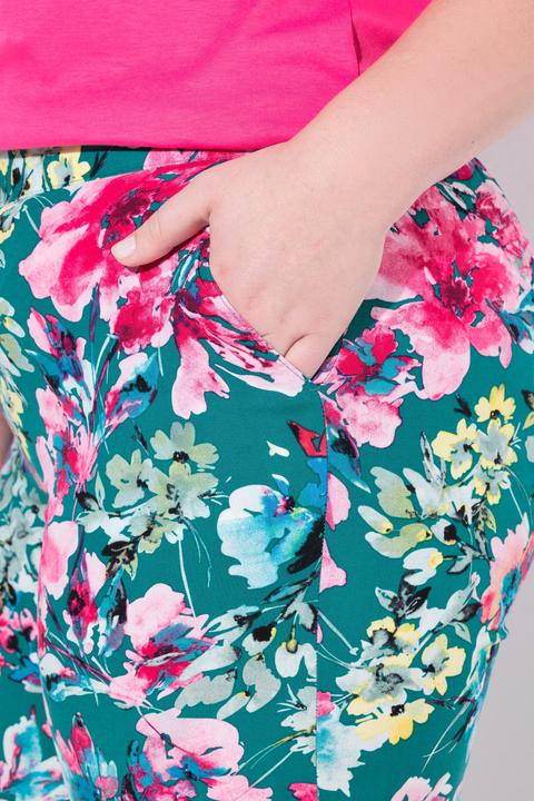 Image du produit Miamoda Culotte, weites Bein, Blumenmuster (46)